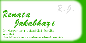 renata jakabhazi business card