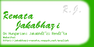 renata jakabhazi business card